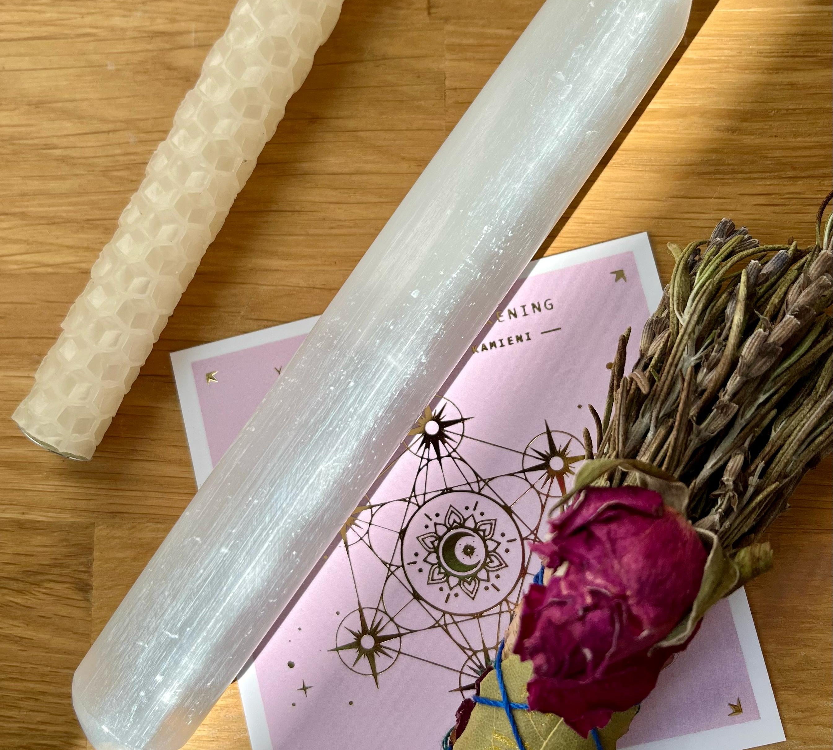 Kamień intuicji i wrażliwości - Selenit Moonsister