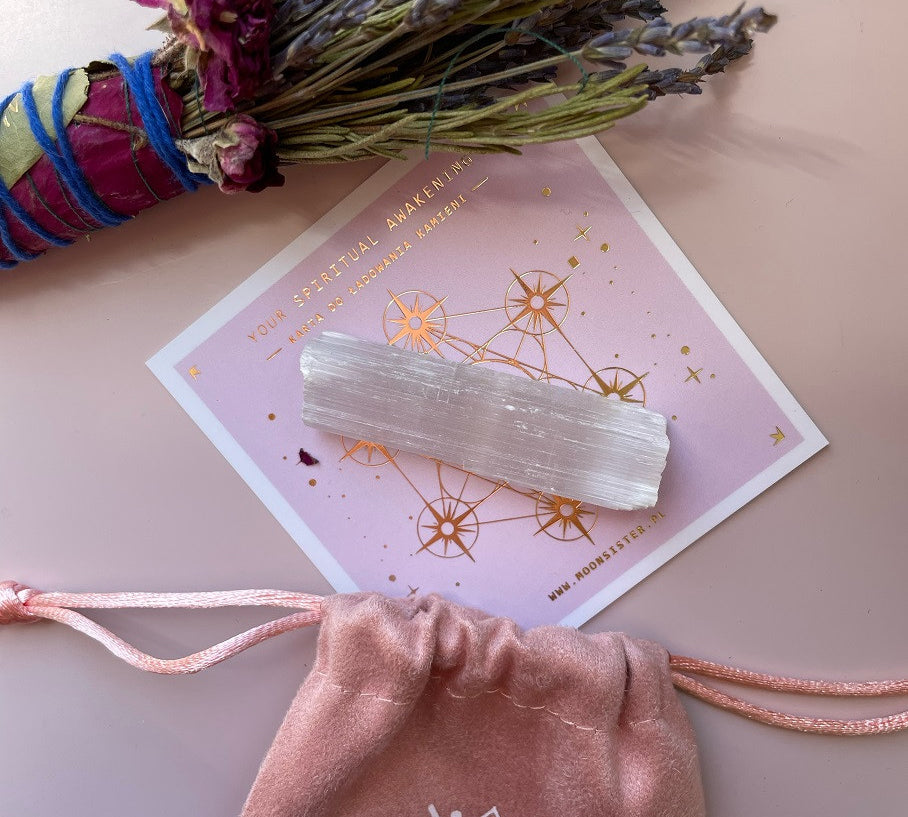 Kamień intuicji i wrażliwości - Selenit Moonsister