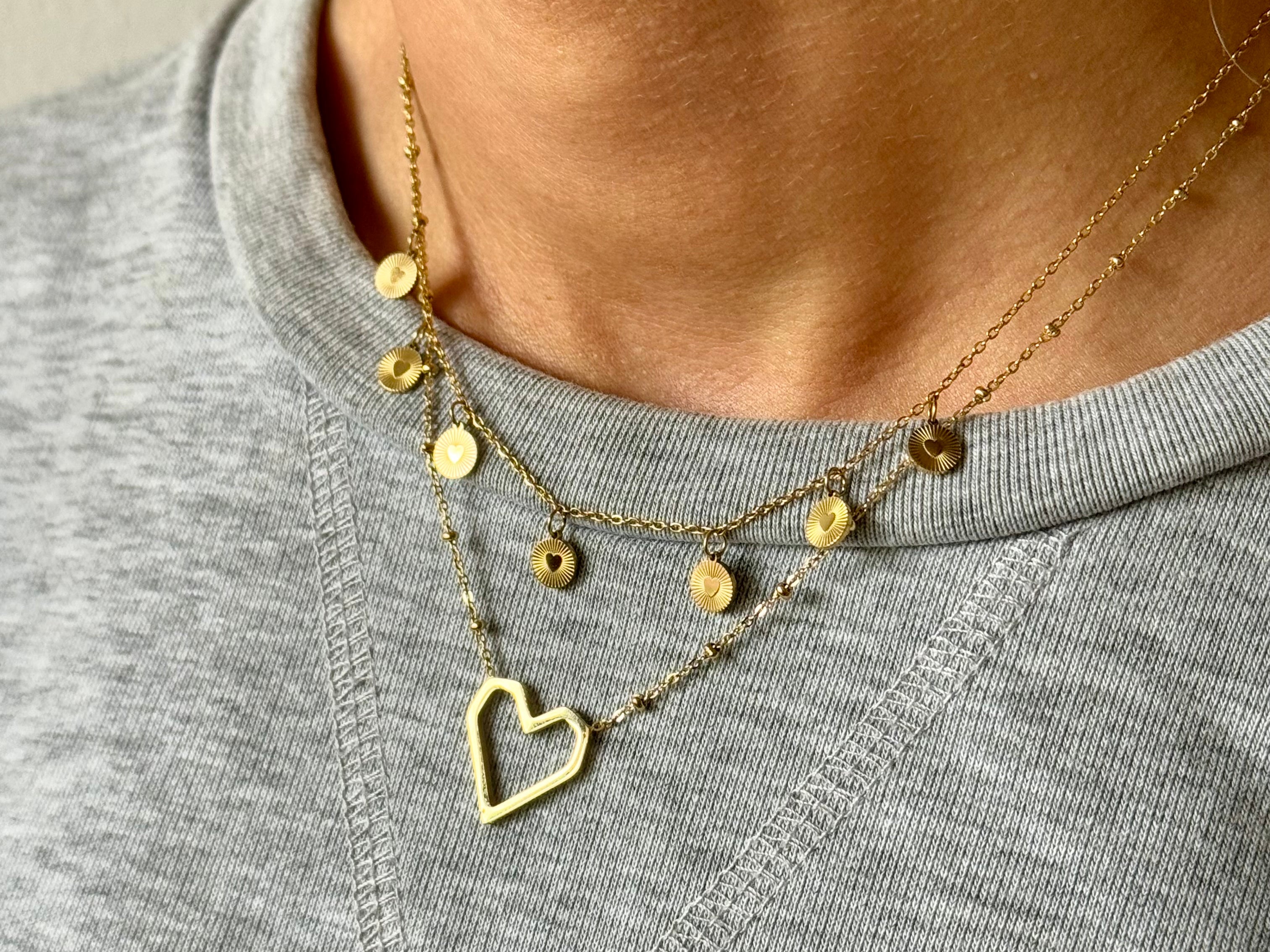 Naszyjnik srebrny z sercem - Talizman miłości Essence Moonsister