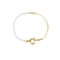 Bransoletka z perłami i łańcuszkiem - Talizman ochrony i wewnętrznej prawdy Protection Pearls Moonsister