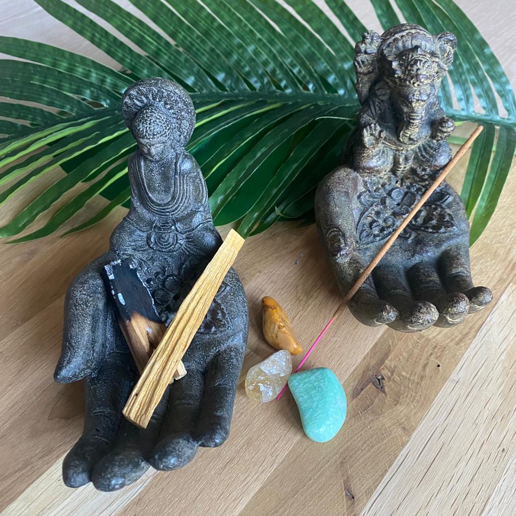 Podstawka do kadzidełek -  Dłoń i Budda/Ganesha Moonsister