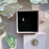 Kolczyk srebrny z cyrkoniami Crystal Lotos Moonsister