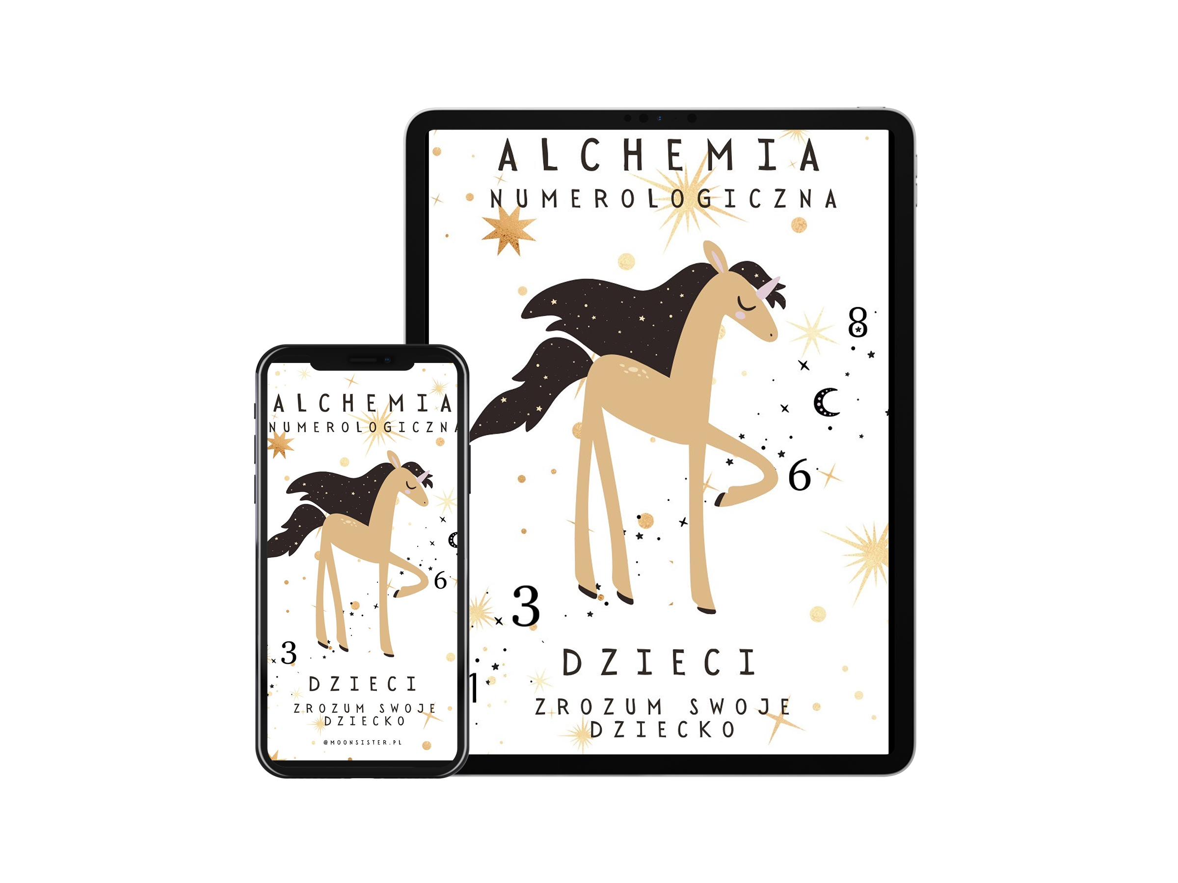 PAKIET: E-book Alchemia Numerologiczna Dzieci + Czerwona nitka ochronna z turmalinem Moonsister