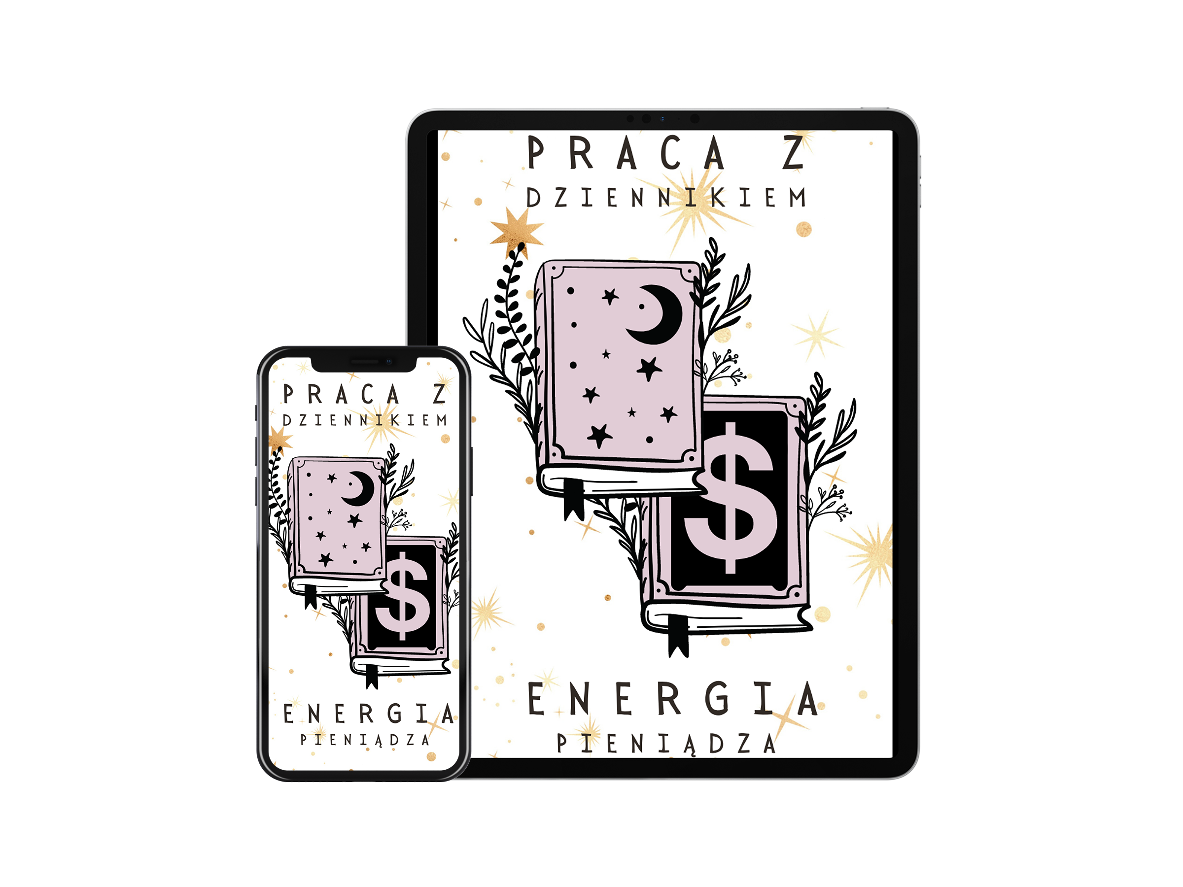 2-pak. E-book "Praca z Dziennikiem'" + dodatek "Energia Pieniądza" Moonsister-digital